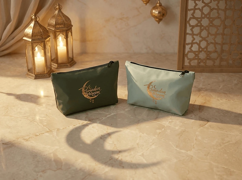 Cosmetic Pouch with Zipper – Soft PU Material