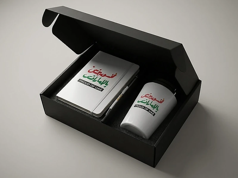 Proud of UAE Notebook & Travel Mug Gift Set
