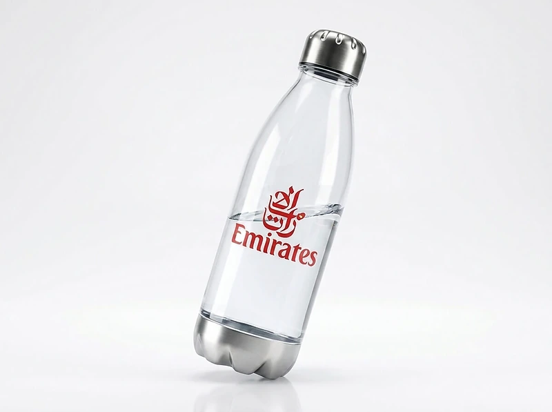 Water Bottle with Stainless Steel Cap & Base