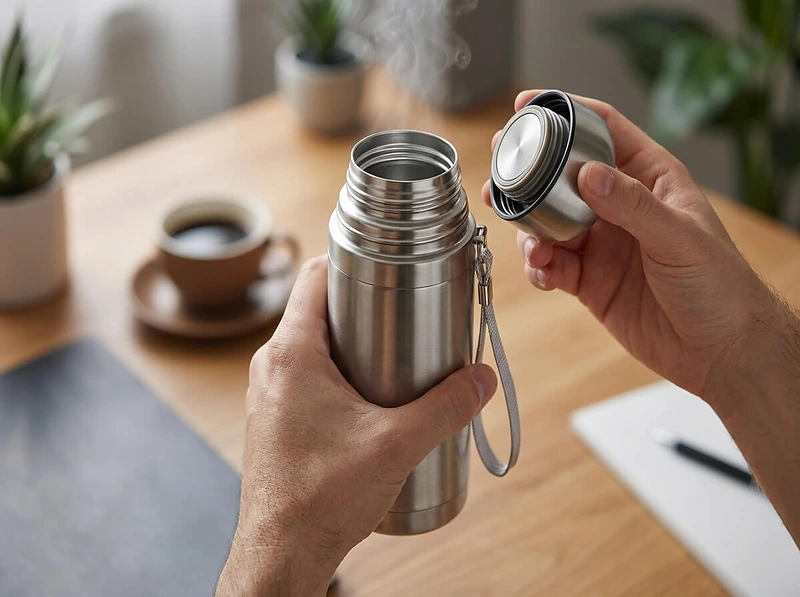 Vaccum Insulated Thermal Bottle with Sipper & Handle
