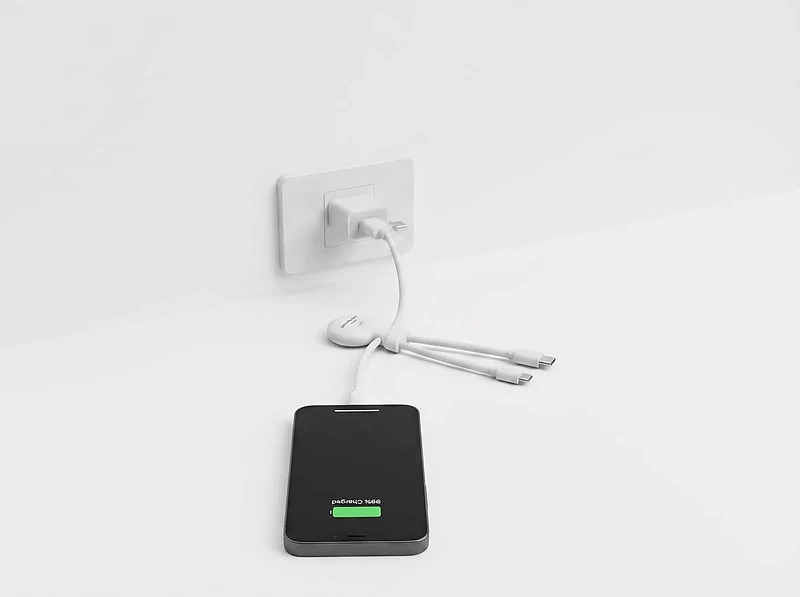Eco-Friendly Multi-Connector Charging Cable with NFC Functionality