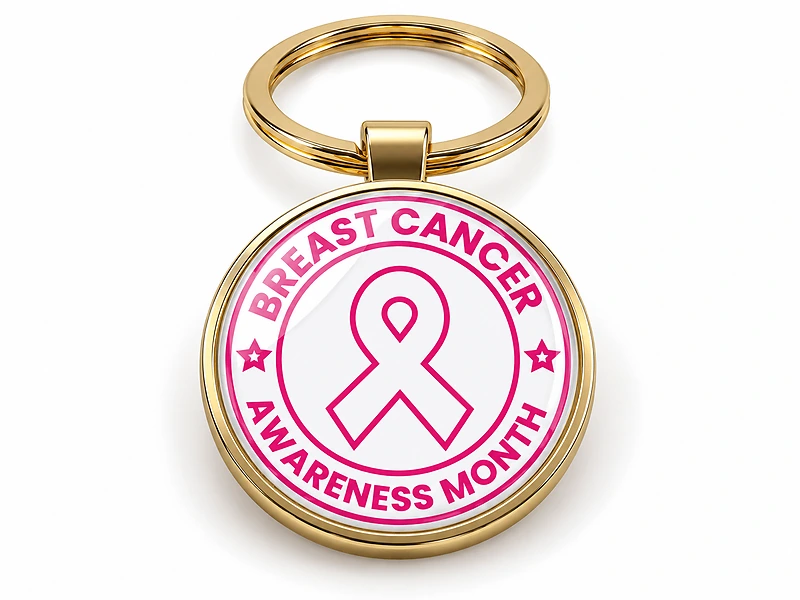 Breast Cancer Awareness Metal Keychain in UAE
