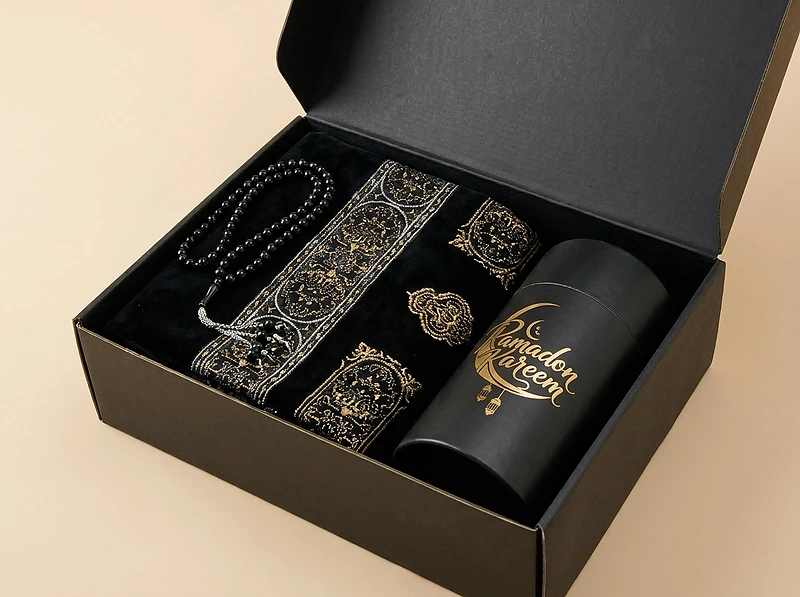 Prayer Mat with Tasbih in Tubular Box
