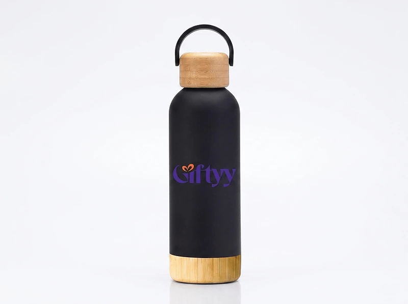 Insulated Bottle With Bamboo Lid