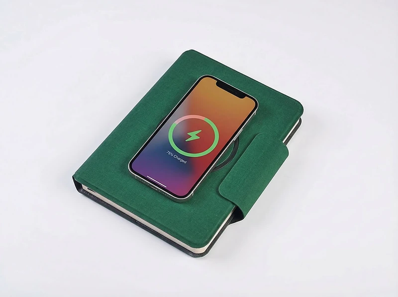 Wireless Charging Notebook with 5000mAh Power Bank