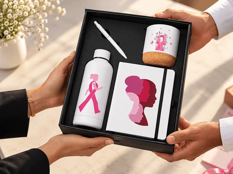 Breast Cancer Awareness White Promo Gift Set in UAE