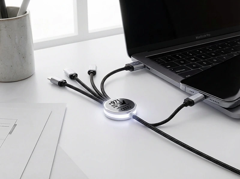 3-in-1 Light-Up Logo Charging Cable