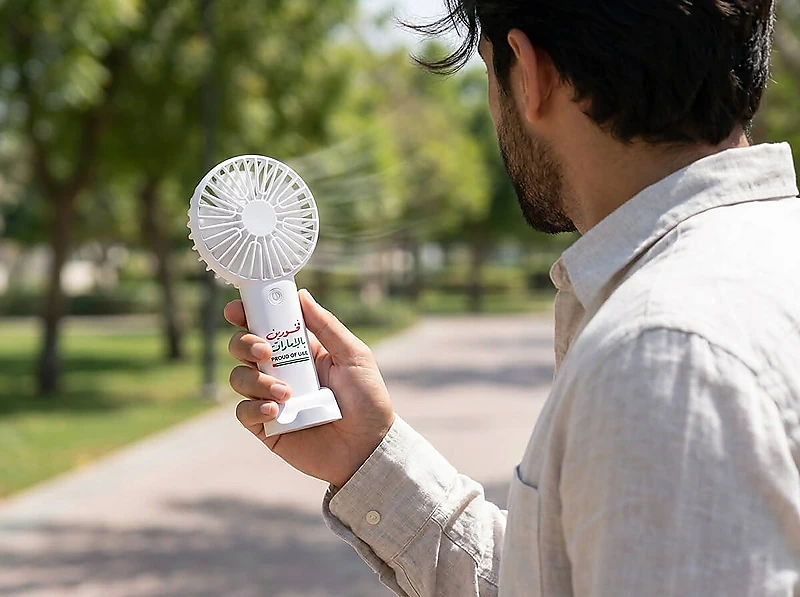 “Proud of UAE” Portable Handheld Fan with Charging Stand
