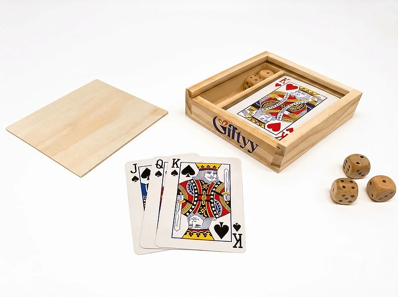 Eco-neutral 2-in-1 Wooden Games Box