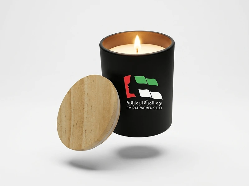 Scented Candles Arabian Oud & Vanilla Fragrance in Glass Bottle