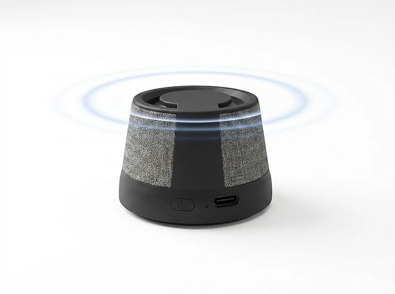 Compact Speaker with Wireless Charging