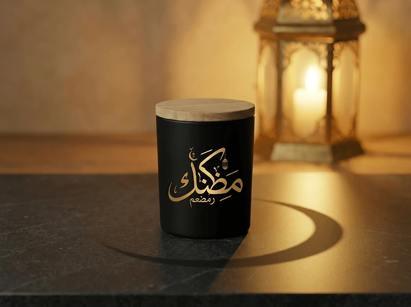 Ramadan Travel Bottle, Coffee Cup & Candle Giftset