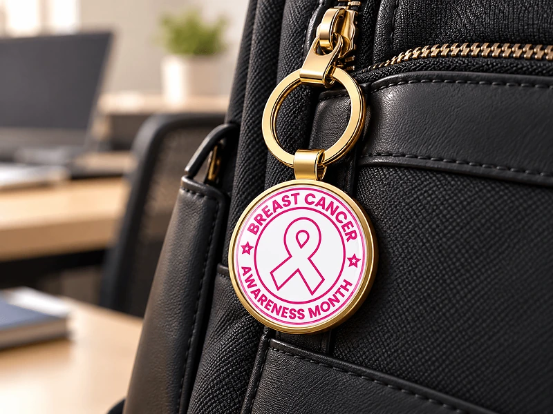 Breast Cancer Awareness Metal Keychain in UAE