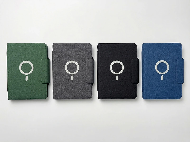 A5 Notebook Organizer with Power Bank, USB & MagSafe Charging
