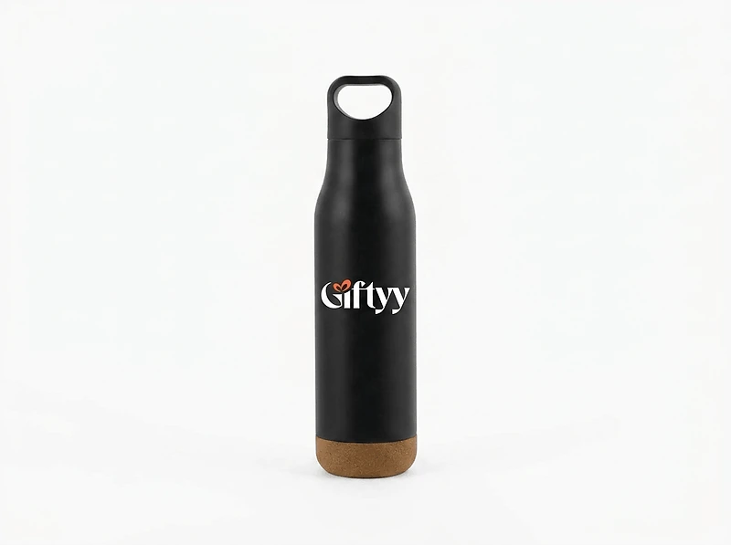 Giftology Insulated Water Bottle with Cork Base