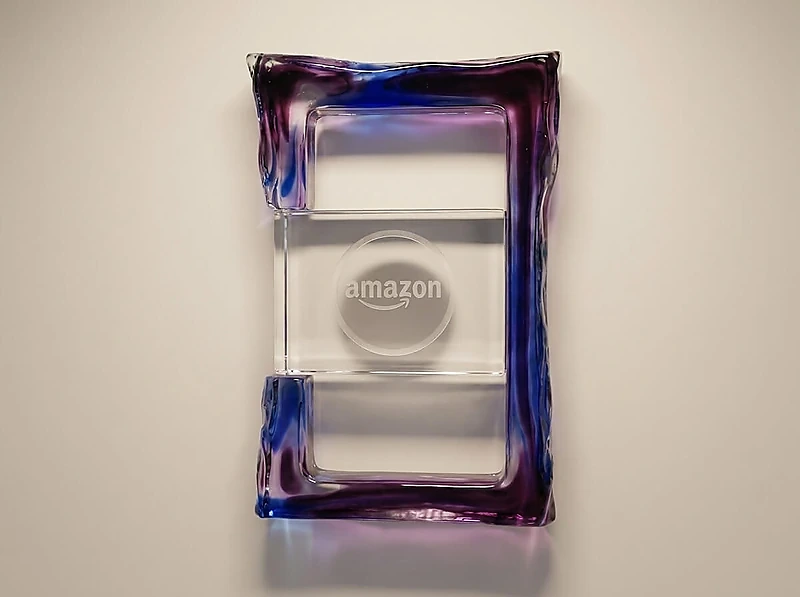 Amethyst Color Crystal Awards in Black Presentation Box