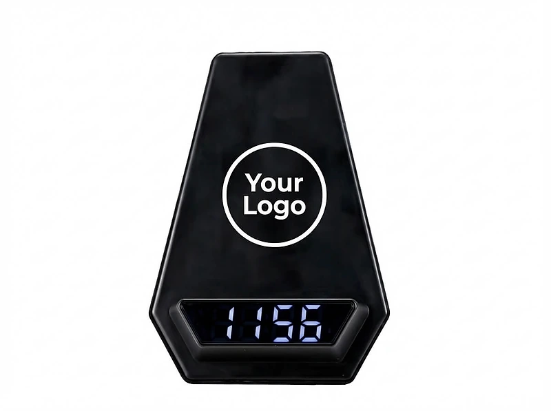 Wireless Charger BT Speaker with Clock & Light-up Logo