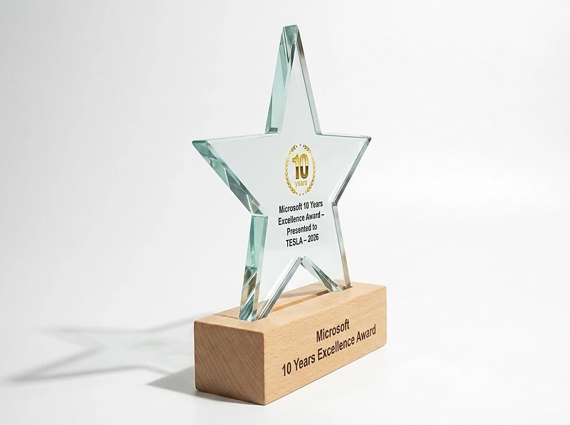 Star Shaped Crystal Award