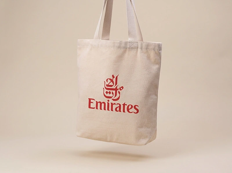 Natural Fabric Tote Bag with Inside Pocket