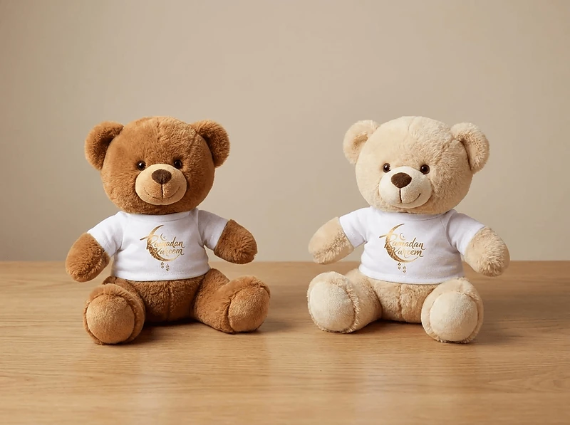 Customizable Teddy Bear Plush Toy with Printable T-Shirt