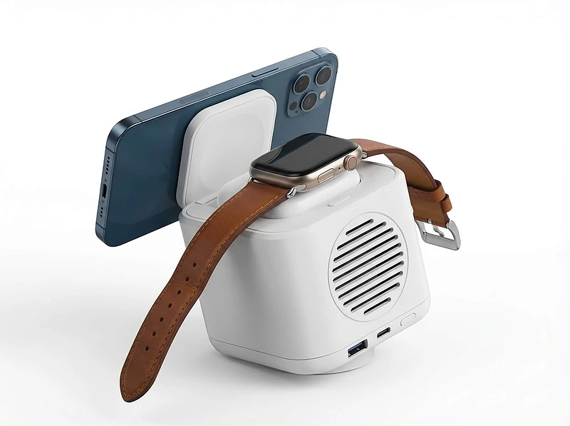 3-in-1 Wireless Charger with 5W Speaker