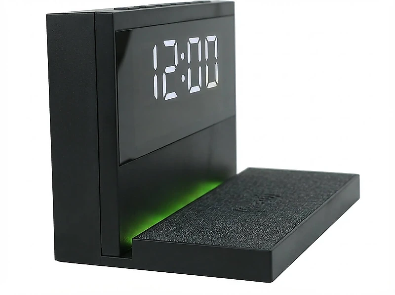 Alarm Clock, 15W Wireless Charger & Night Light