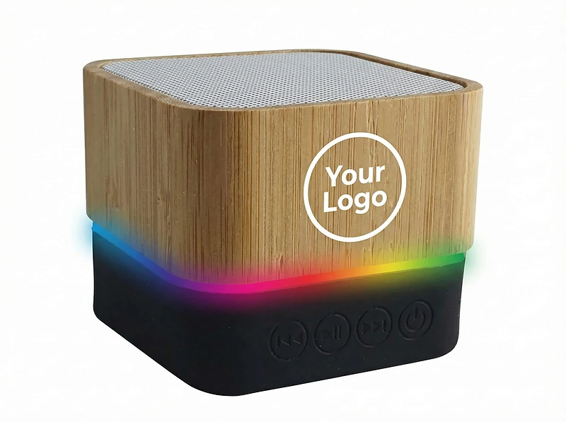 Cube Bamboo Bluetooth Speaker