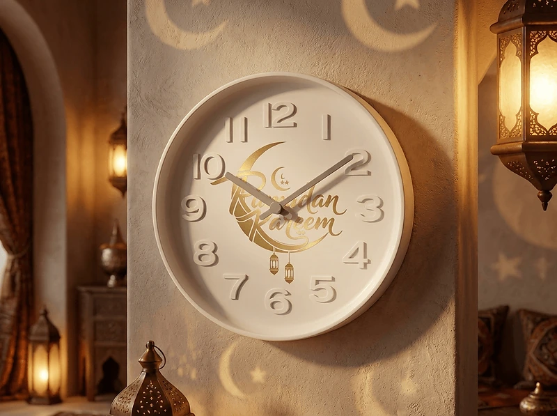 Round Analog Wall Clock in Matte Finish White Color