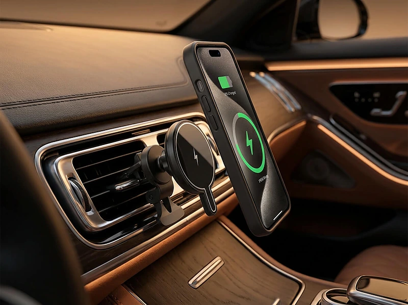 MagSafe Wireless Car Charger with Smart Detection