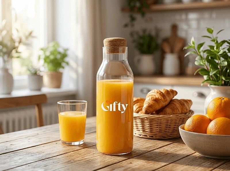 Borosilicate Glass Bottle with Cork Lid – 600ml