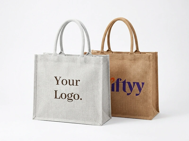 Eco-Neutral Jute Shopping Bag – Horizontal
