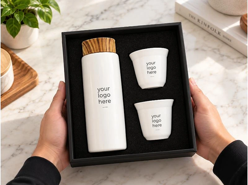 Giftology Coffee Set – Stainless Steel Bottle and Coffee Cups in UAE