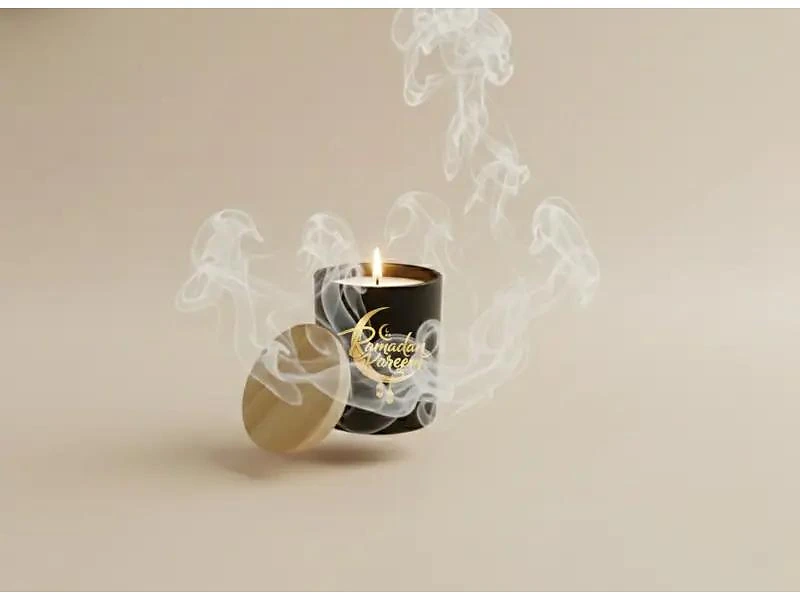 Arabian Oud Scented Candle with Bamboo Lid