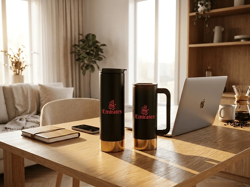 350ml tumbler with handle & 500ml flask with sipping