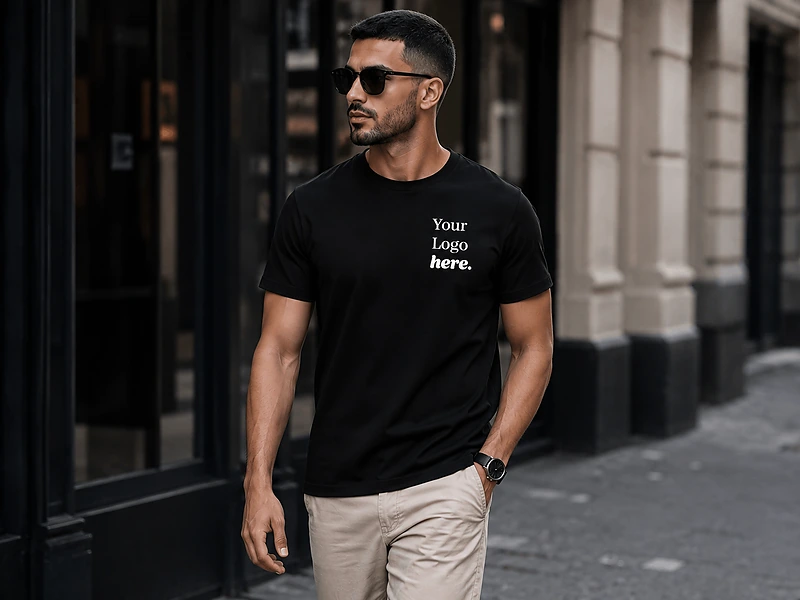 Bio-Washed Round Neck T-Shirt for Men