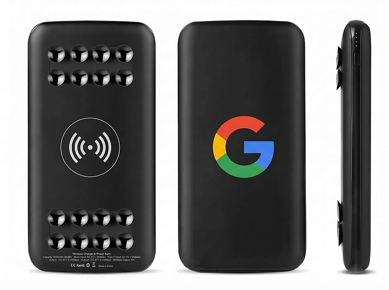 Wireless Power Bank 10000 mAh with Suction Cups
