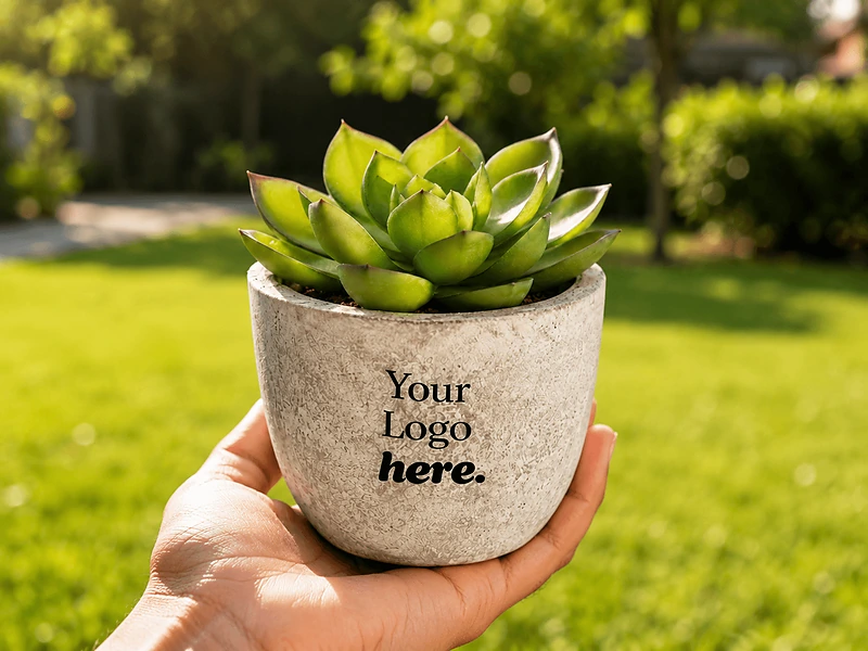 Artificial Succulent Plant in Pulp Pot