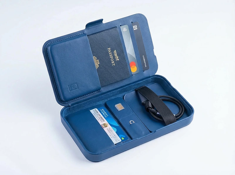 Travel Wallet with 3-in-1 MagSafe Charger