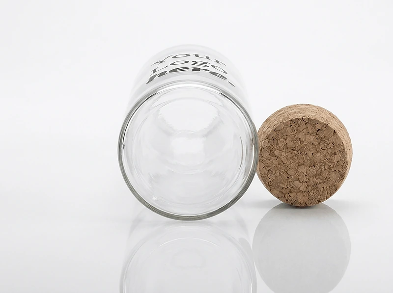 Borosilicate Glass Bottle with Cork Lid – 600ml