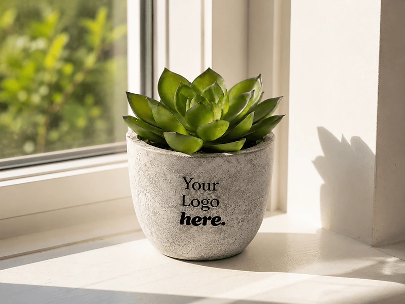 Artificial Succulent Plant in Pulp Pot