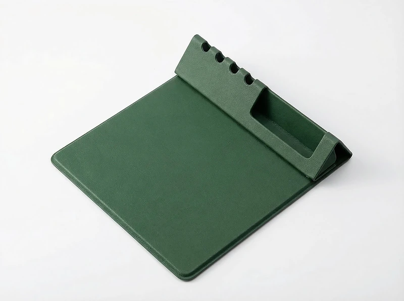 10W Fast Charging Wireless Mouse Pad with Bamboo Desktop Organizer
