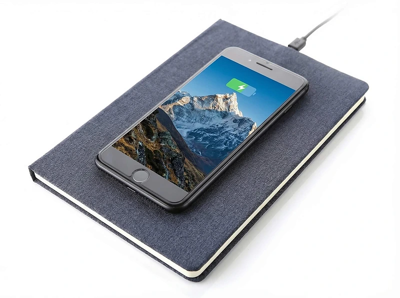 A5 Notebook With Wireless Charger and Powerbank