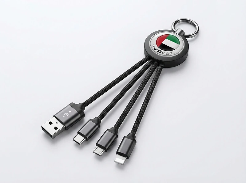 3-in-1 Charging Cable with Light-Up Logo