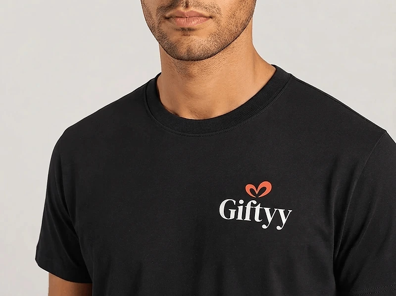 Bio-Washed Round Neck T-Shirt for Men