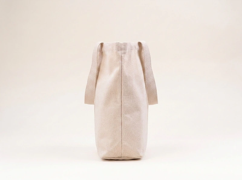 Natural Fabric Tote Bag with Inside Pocket