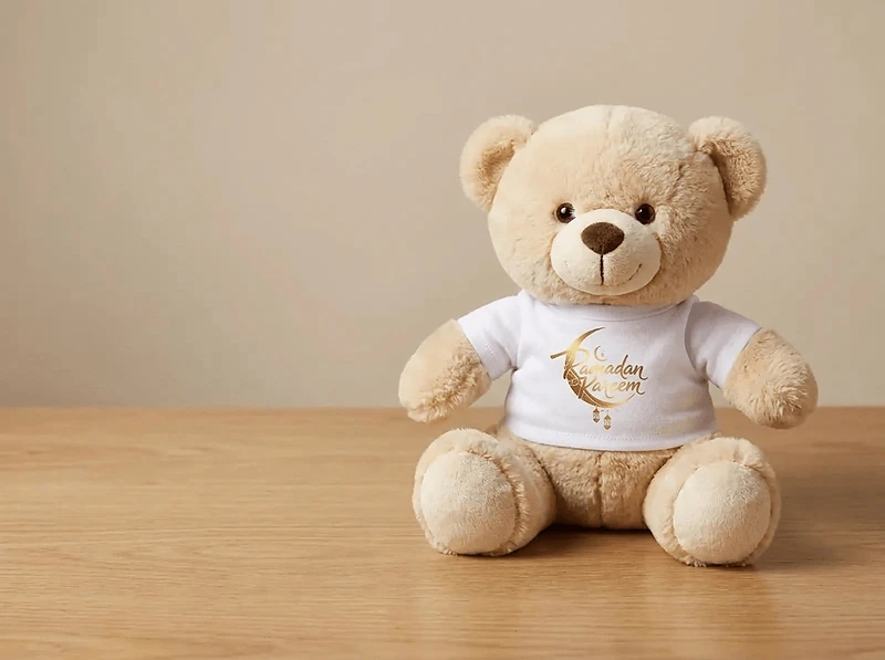 Customizable Teddy Bear Plush Toy with Printable T-Shirt