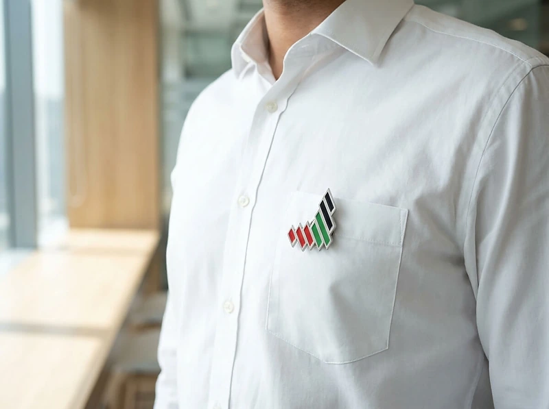 UAE Flag Geometric Lapel Pin