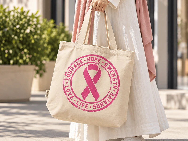 Breast Cancer Awareness Recycled Tote Bag in UAE