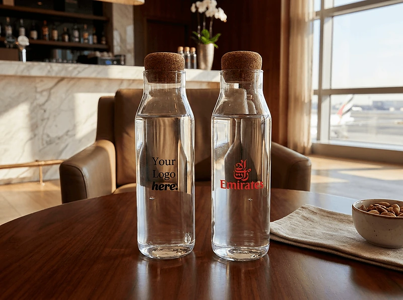 Borosilicate Glass Bottle with Cork Lid – 1200ml