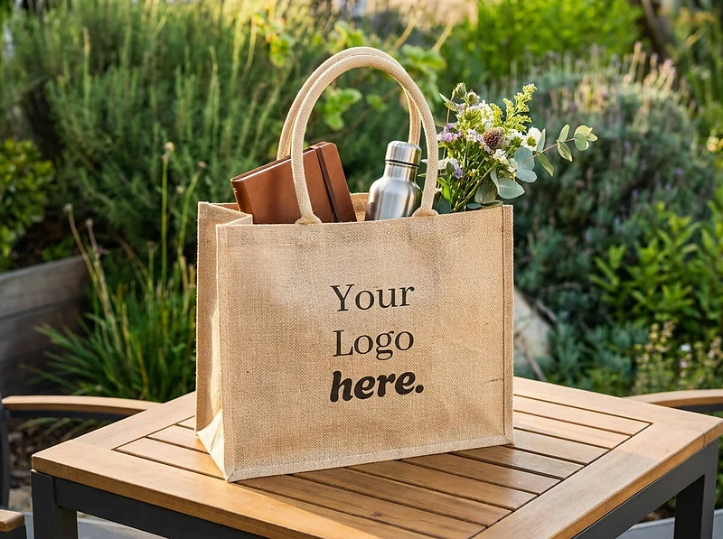 Eco-Neutral Jute Shopping Bag – Horizontal
